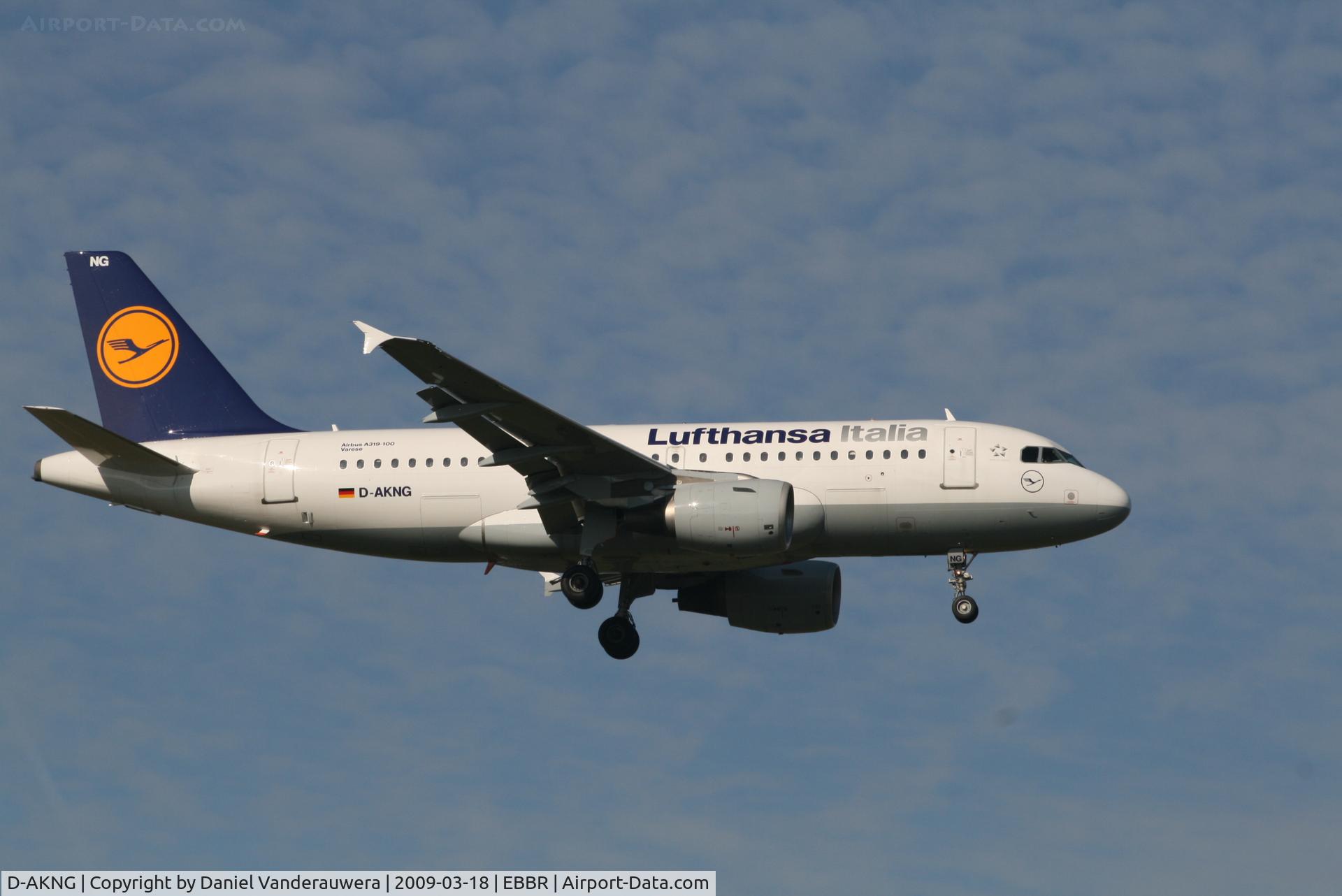 D-AKNG, 1997 Airbus A319-112 C/N 654, Arrival of flight LH1810 to RWY 02