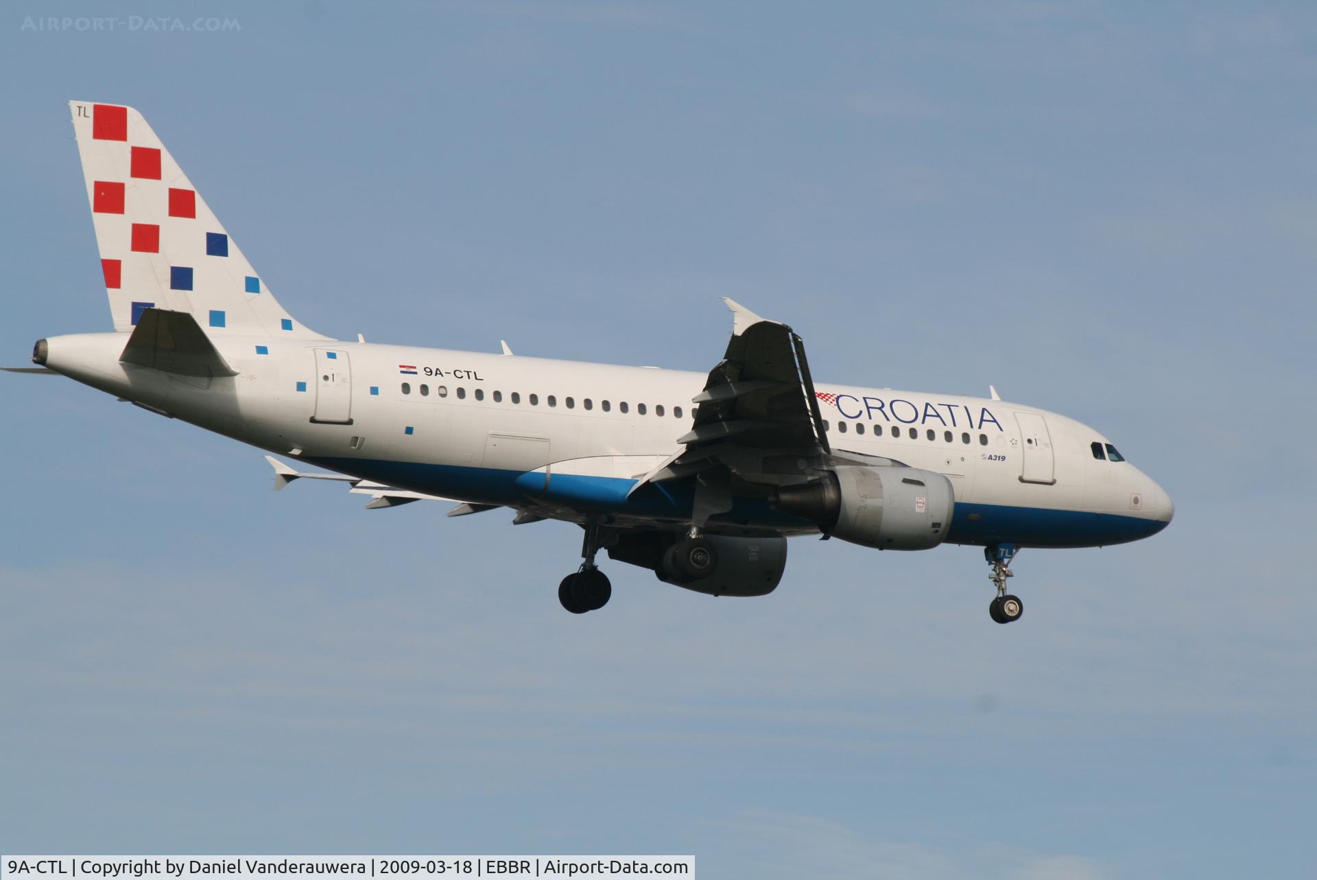 9A-CTL, 2000 Airbus A319-112 C/N 1252, Flight OU456 is descending to RWY 02