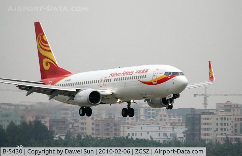 B-5430, 2009 Boeing 737-84P C/N 34032, SZX