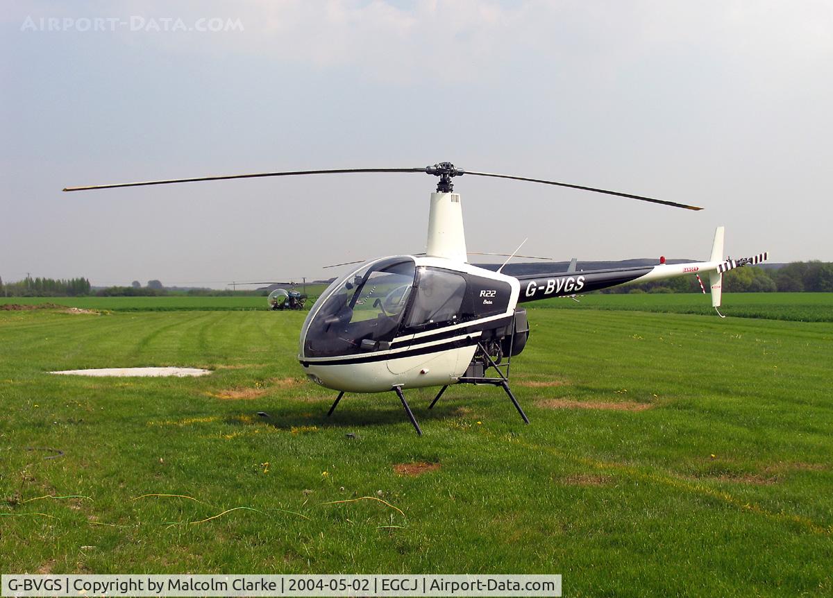 G-BVGS, 1993 Robinson R22 Beta C/N 2389, Robinson R-22 Beta at Sherburn-in-Elmet Airfield in 2004.