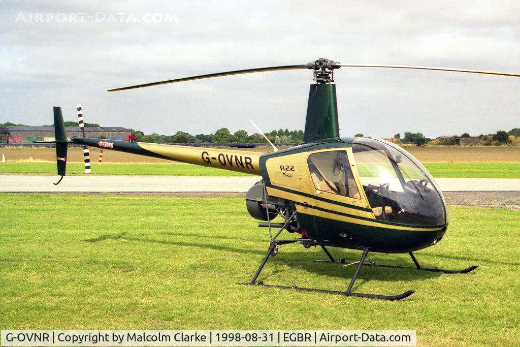 G-OVNR, 1990 Robinson R22 Beta C/N 1634, Robinson R-22 Beta at Breighton Airfield in 1998.