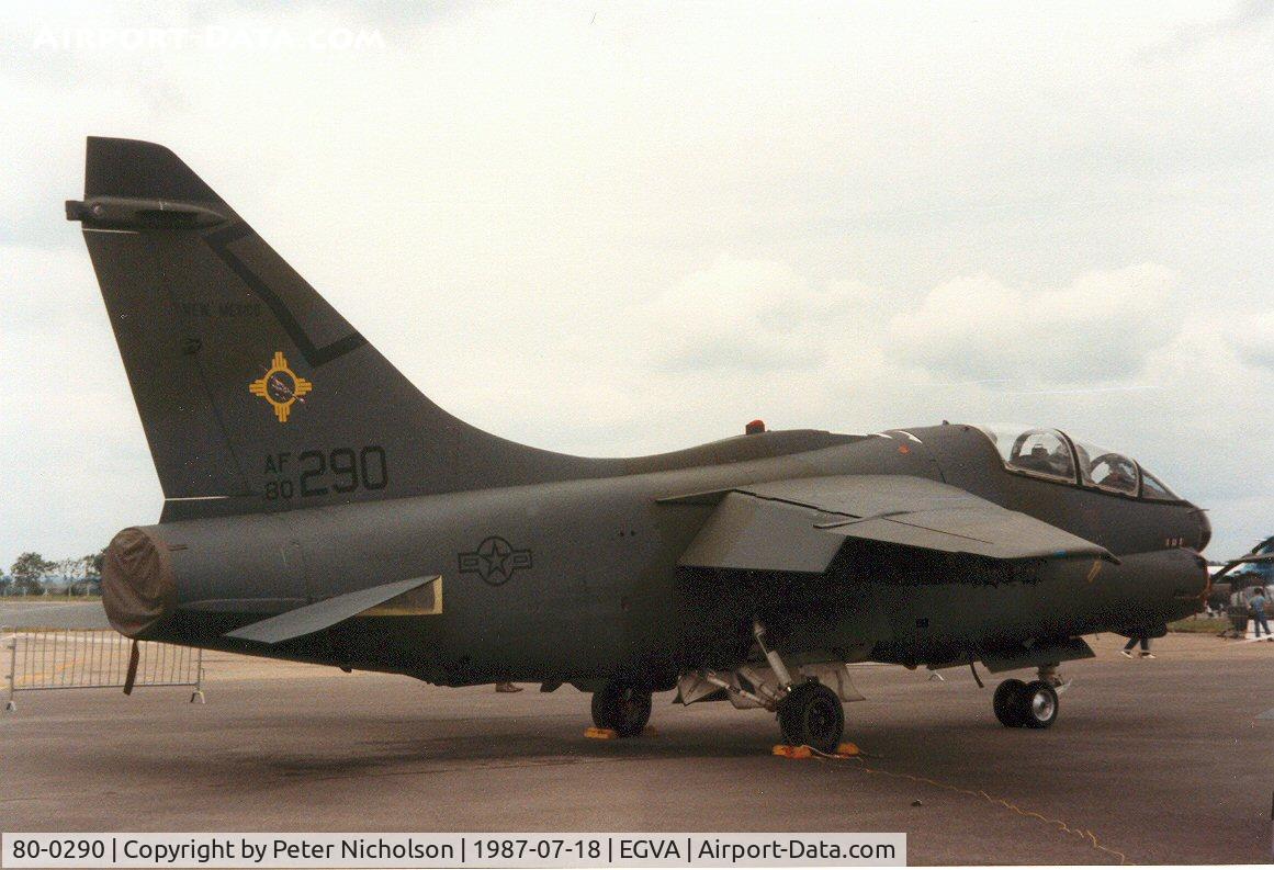 80-0290, 1980 LTV A-7K Corsair II C/N K-019, Another view of the New Mexico ANG A-7K Corsair at the 1987 Intnl Air Tattoo at RAF Fairford.