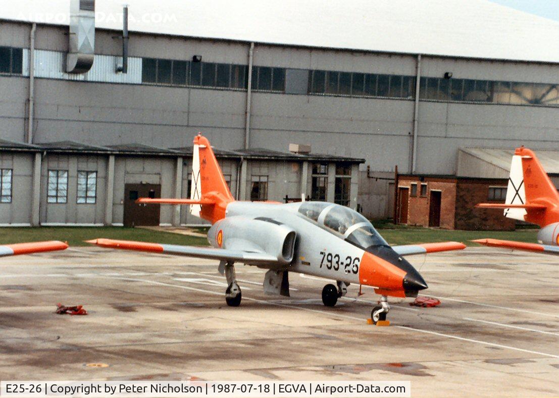 E25-26, CASA C-101EB Aviojet C/N EB01-26-026, Another view of the CASA 101EB coded 793-26 of Team Aguila on the flight-line at the 1987 Intnl Air Tattoo at RAF Fairford.