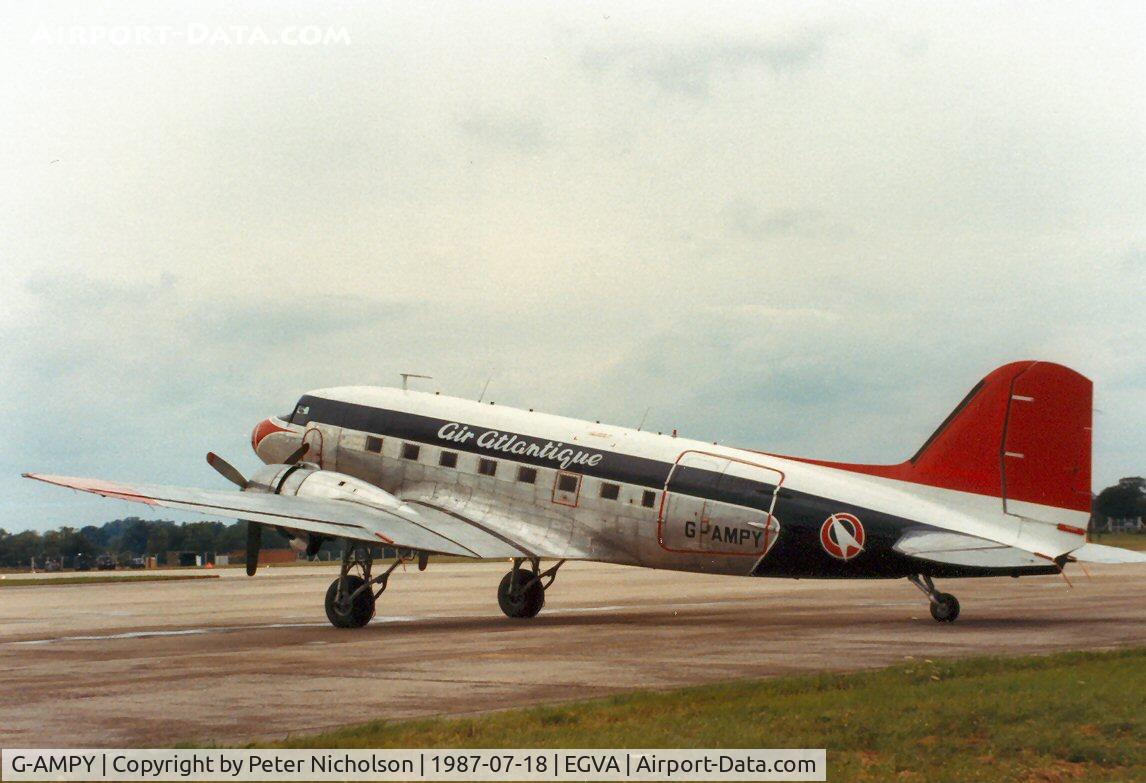 G-AMPY, 1944 Douglas C-47B-15-DK Dakota 4 C/N 26569, Dakota of Air Atlantique as a charter flight to the 1987 Intnl Air Tattoo at RAF Fairford.