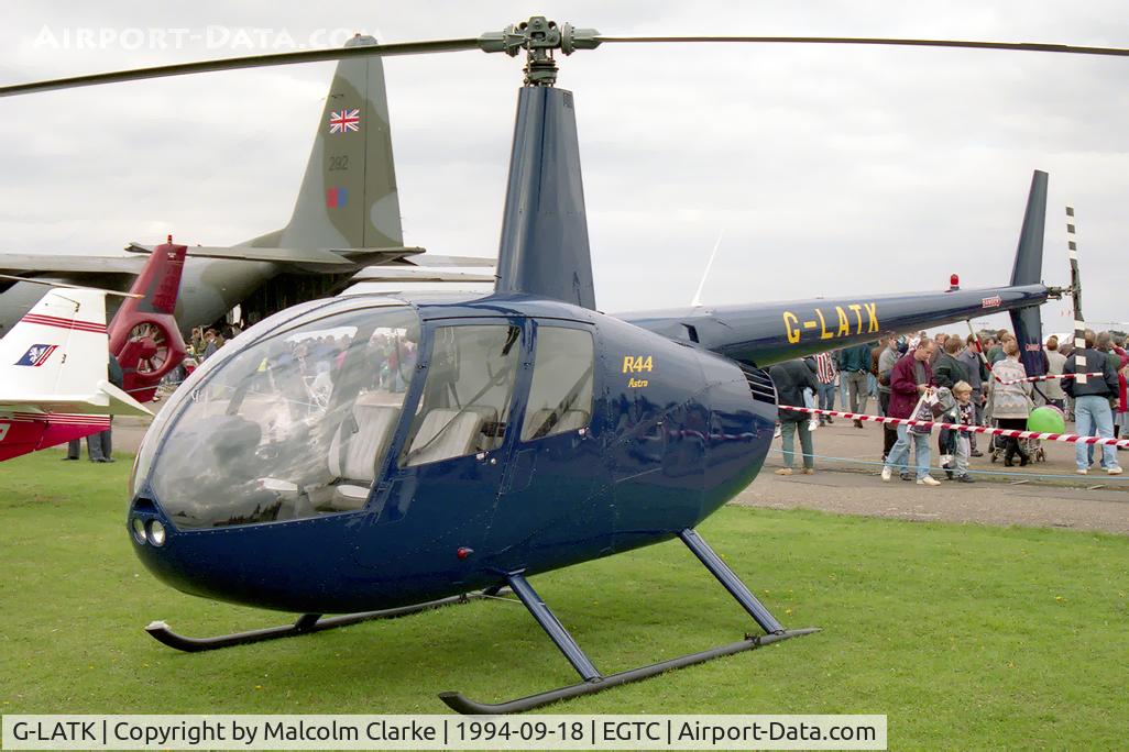 G-LATK, 1994 Robinson R44 Astro C/N 0064, Robinson R-44 Astro at Cranfield's Airshow and Helifest in 1994.