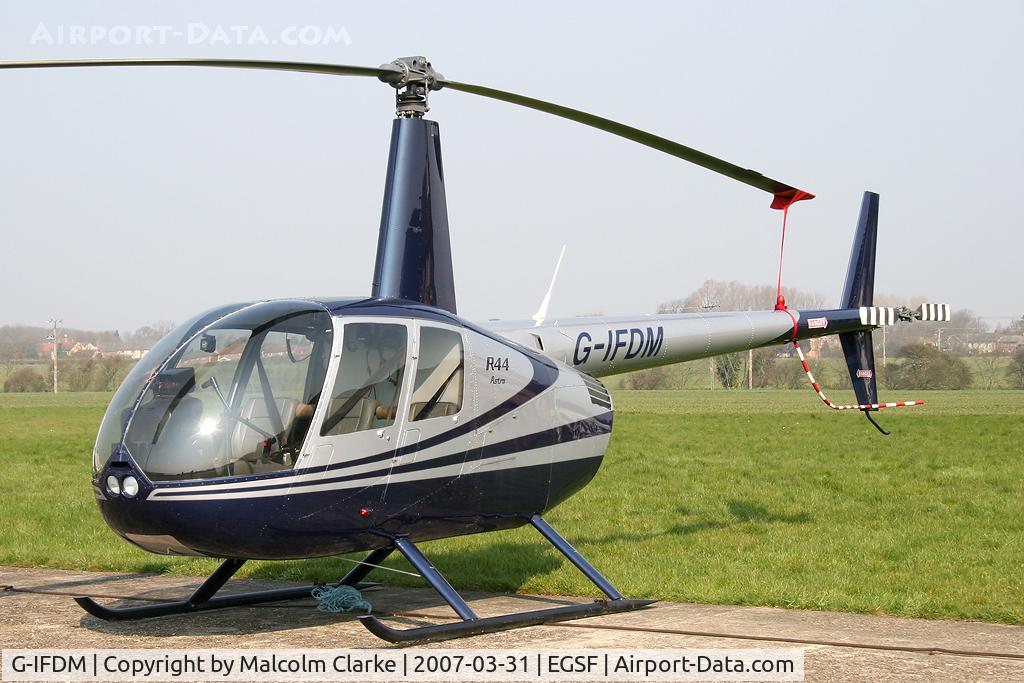 G-IFDM, 1999 Robinson R44 Astro C/N 0707, Robinson R-44 Astro at Conington Airfield, UK in 2007.