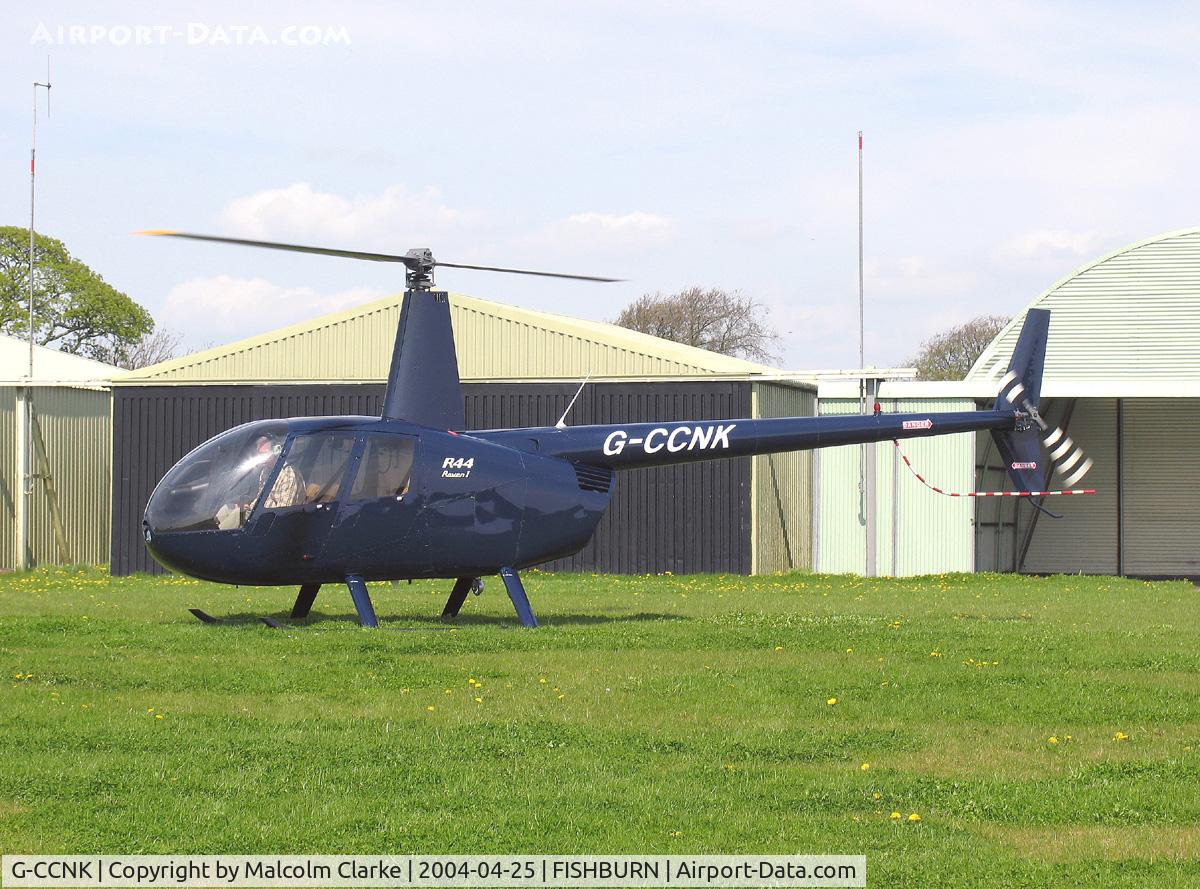 G-CCNK, 2003 Robinson R44 Raven I C/N 1357, Robinson R-44 Raven at Fishburn Airfield, UK in 2004.