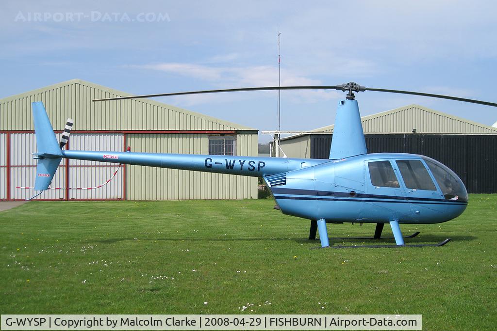 G-WYSP, 1999 Robinson R44 Astro C/N 0657, Robinson R-44 Astro at Fishburn Airfield in 2008.
