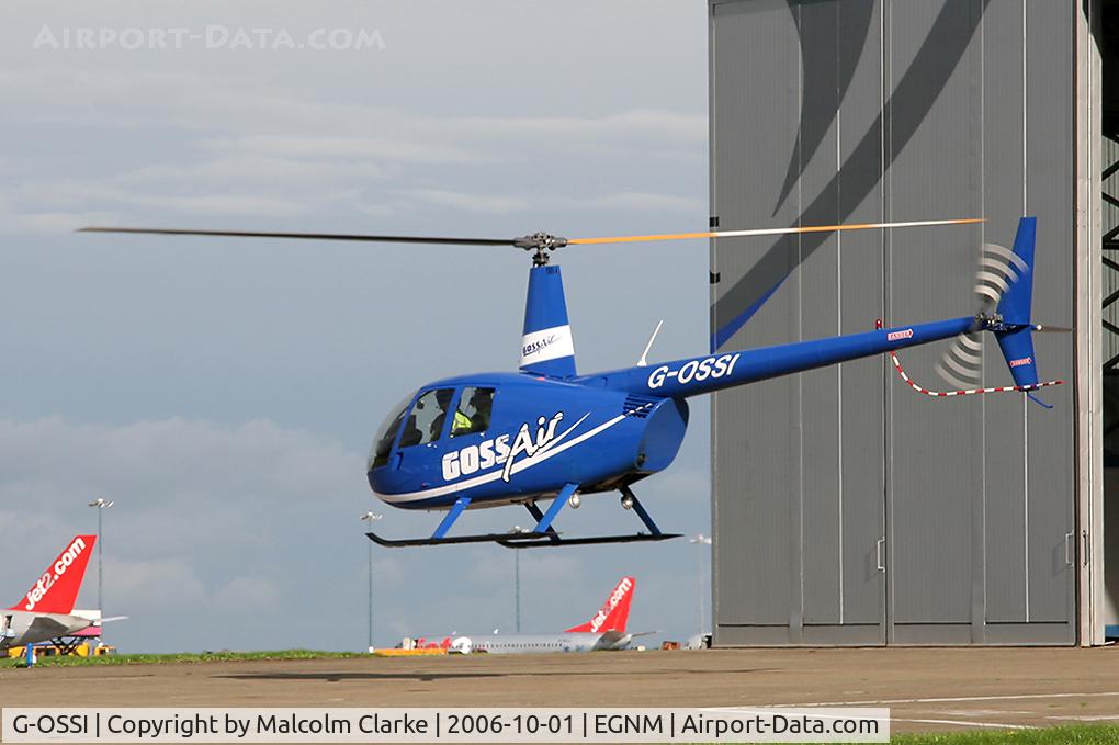 G-OSSI, 2004 Robinson R44 II C/N 10470, Robinson R-44 Raven II at Leeds Bradford Airport in 2006.