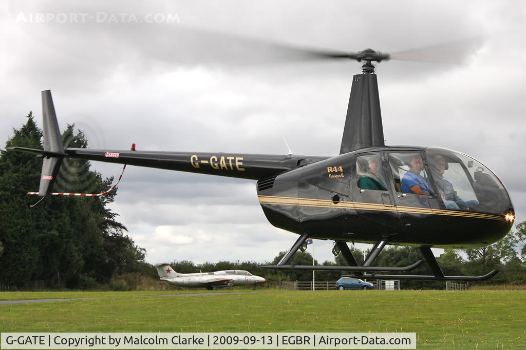 G-GATE, 2004 Robinson R44 Raven II C/N 10448, Robinson R-44 Raven  at Bagby Airfield's May Fly-In in 2009.