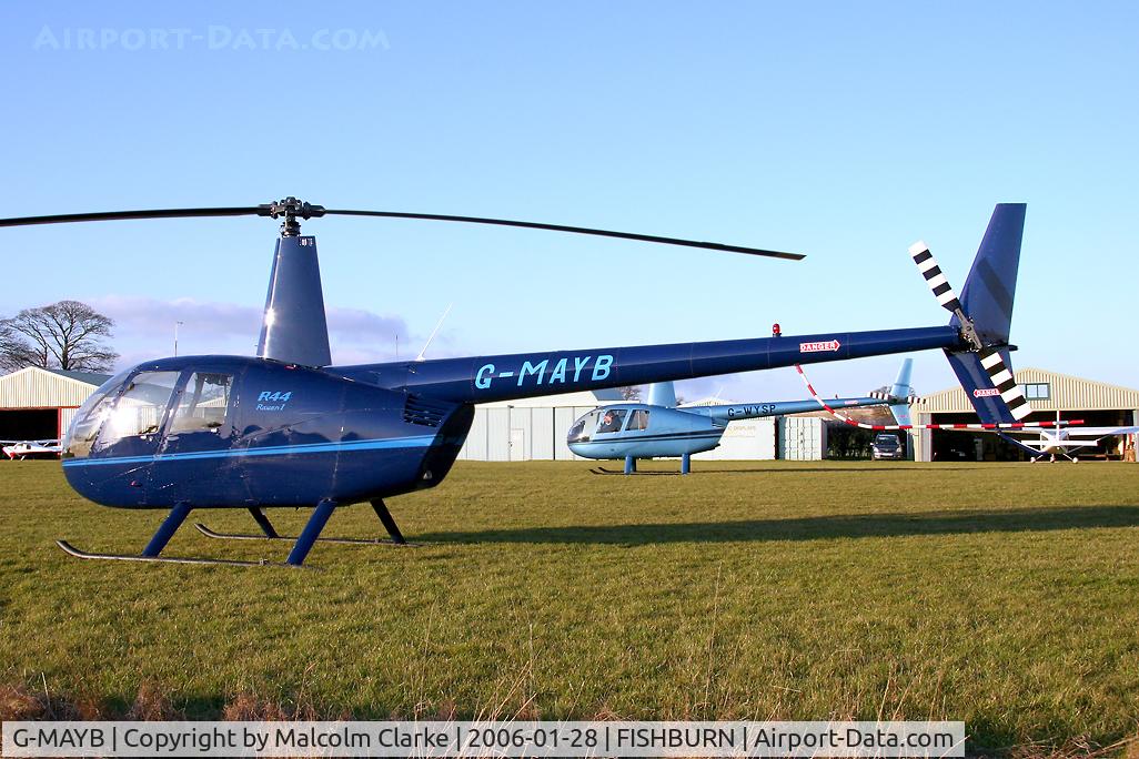 G-MAYB, 2004 Robinson R44 Raven C/N 1429, Robinson R-44 Raven at Fishburn Airfield, UK in 2006.