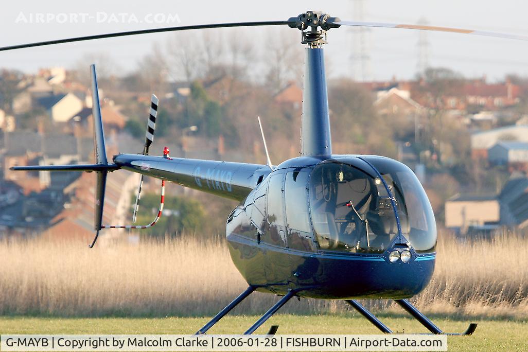 G-MAYB, 2004 Robinson R44 Raven C/N 1429, Robinson R-44 Raven at Fishburn Airfield, UK in 2006.