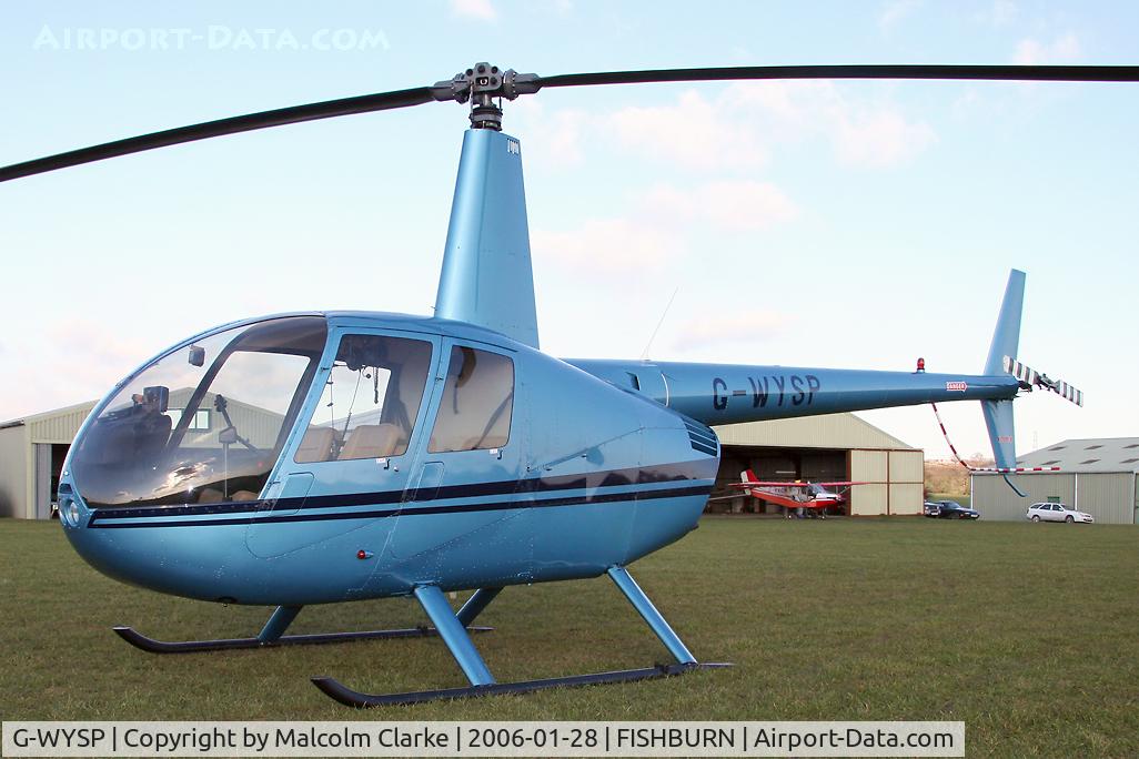 G-WYSP, 1999 Robinson R44 Astro C/N 0657, Robinson R-44 Astro at Fishburn Airfield in 2006.