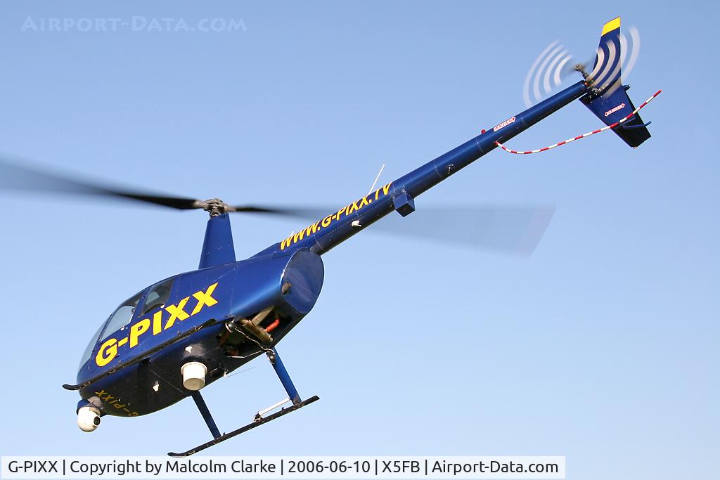 G-PIXX, 2004 Robinson R44 Raven II C/N 10263, Robinson R-44 Raven II at Fishburn Airfield in 2006.