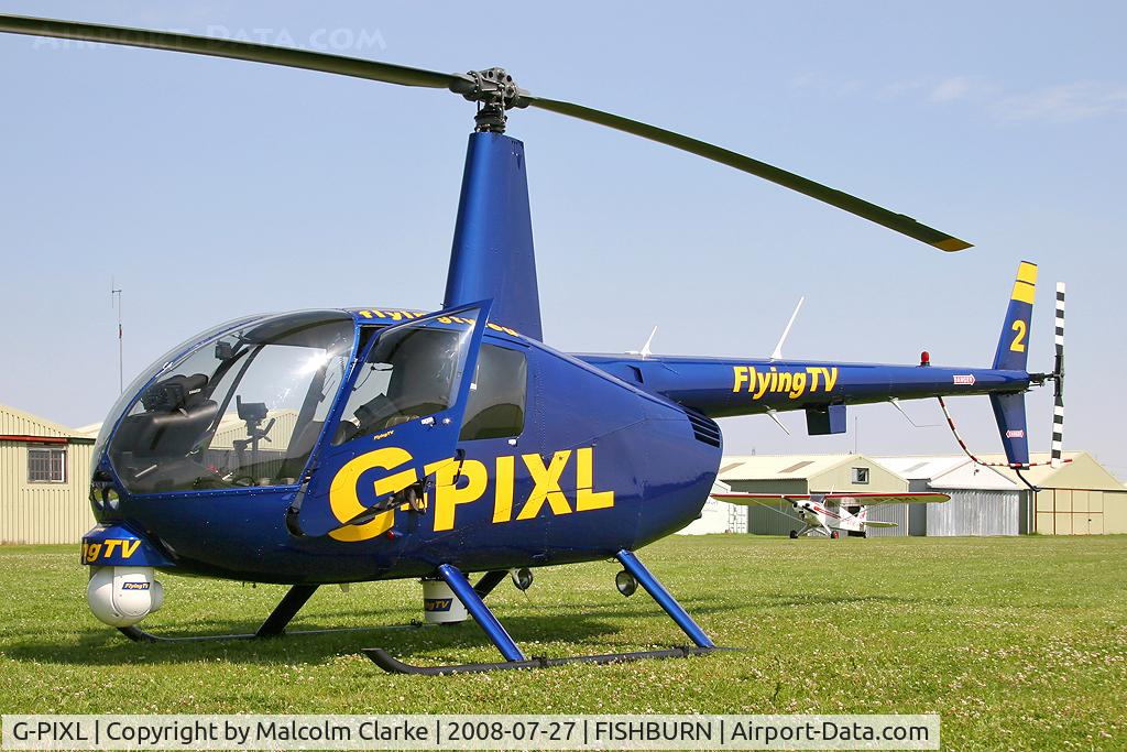 G-PIXL, 2006 Robinson R44 Raven II C/N 11221, Robinson R-44 Raven II at Fishburn Airfield in 2008.