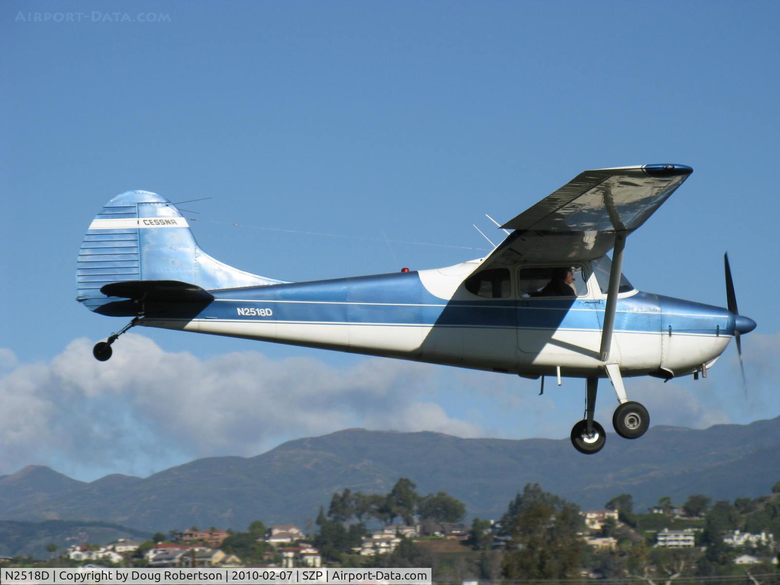 N2518D, 1952 Cessna 170B C/N 20670, 1952 Cessna 170B, Continental C-145-2 145 Hp, on final Rwy 04