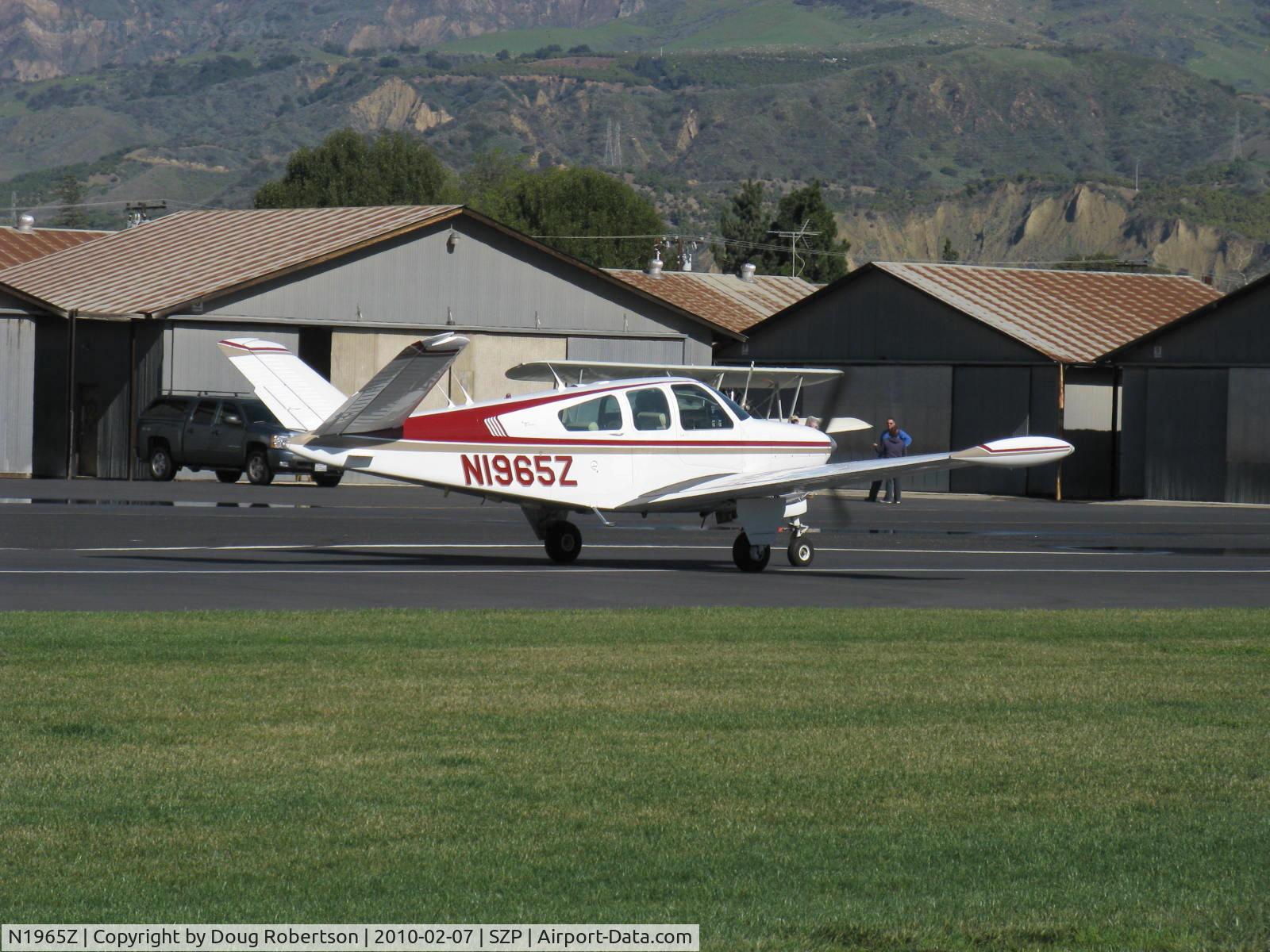 N1965Z, 1965 Beech S35 Bonanza C/N D-7805, 1965 Beech S35 BONANZA, Continental IO-520-B 285 Hp, another landing Rwy 04