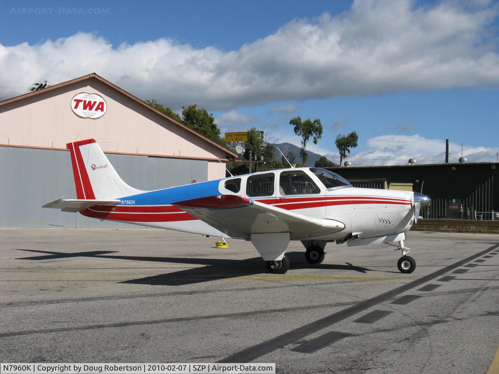 N7960K, 1964 Beech 35-B33 Debonair C/N CD-774, 1964 Beech 35-B33 DEBONAIR, Continental IO-470-K 225 Hp