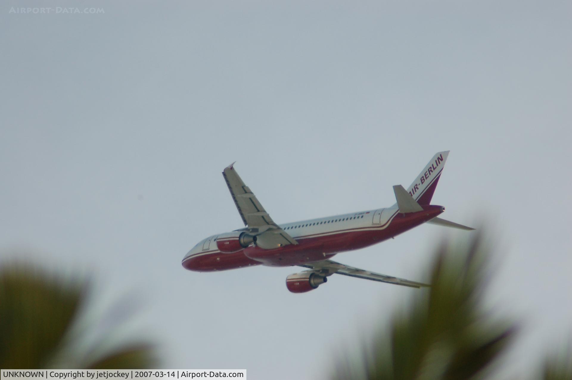 UNKNOWN, Airliners Various C/N Unknown, Air Berlin Airbus leaving Faro
