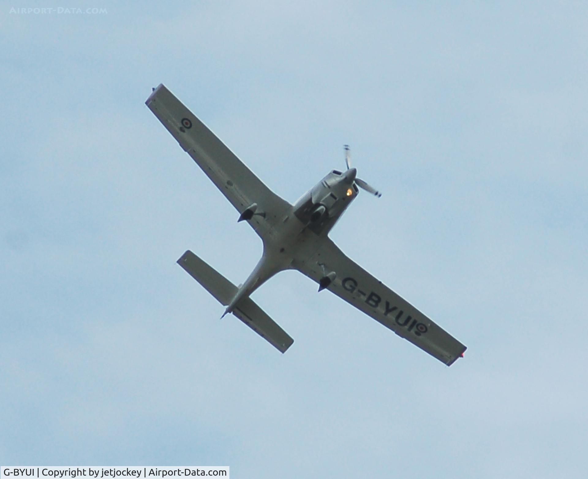 G-BYUI, 1999 Grob G-115E Tutor T1 C/N 82094/E, Passing over the house