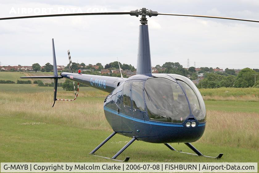G-MAYB, 2004 Robinson R44 Raven C/N 1429, Robinson R-44 Raven at Fishburn Airfield, UK in 2006.