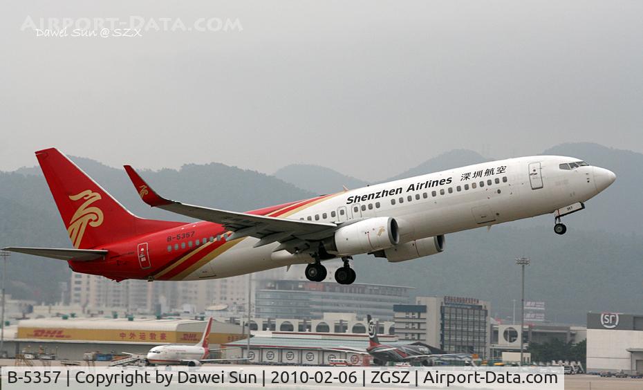 B-5357, 2008 Boeing 737-8AL C/N 35081/2519, Shenzhen