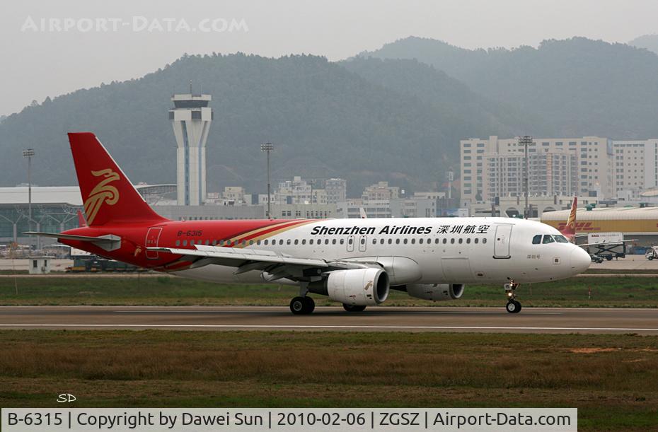 B-6315, 2007 Airbus A320-214 C/N 3153, 6315