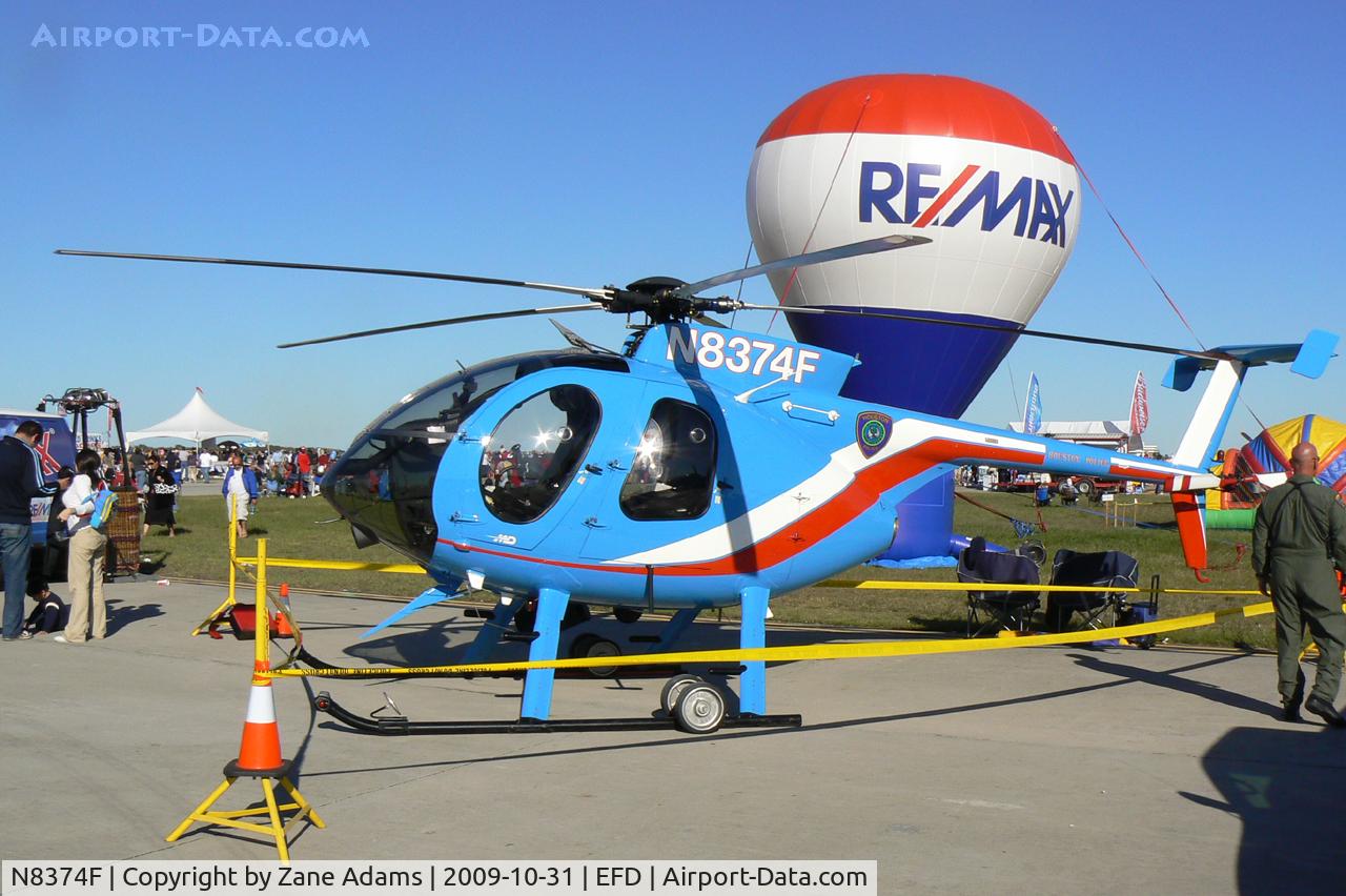 N8374F, MD Helicopters 369E C/N 0585E, At the 2009 Wings Over Houston Airshow