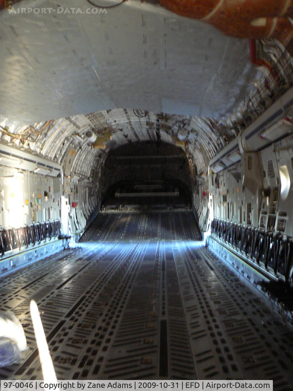 97-0046, 1997 Boeing C-17A Globemaster III C/N P-46, USAF C-17 cargo deck at the 2009 Wings Over Houston Airshow