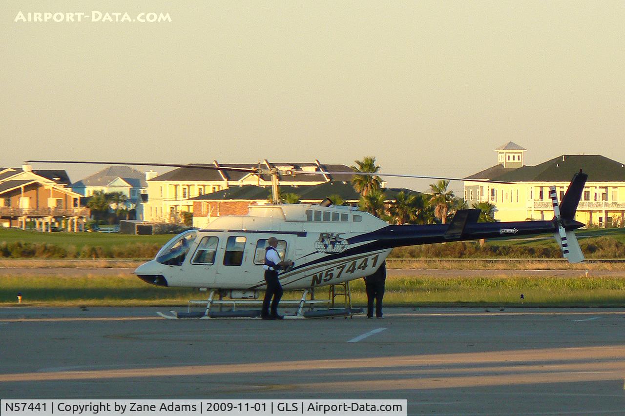 N57441, 1980 Bell 206L-1 LongRanger II C/N 45438, At Galveston Scholes Field