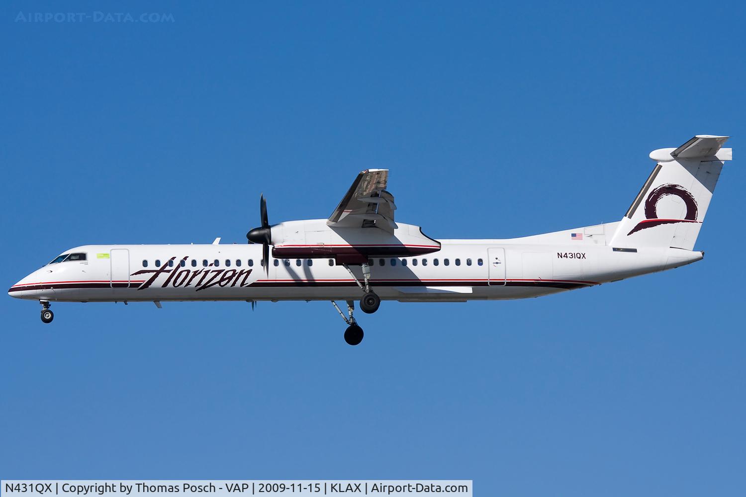 N431QX, 2007 Bombardier DHC-8-402 Dash 8 C/N 4164, Horizon Airlines