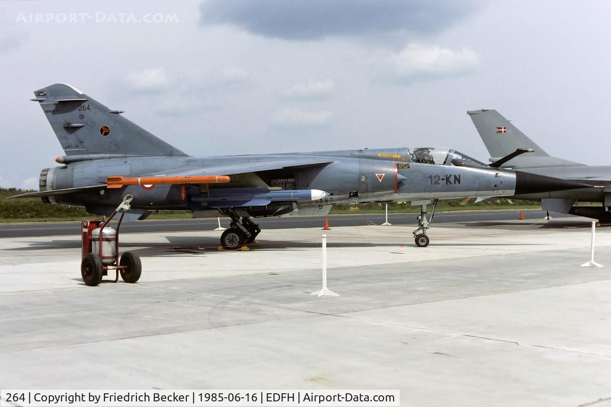 264, Dassault Mirage F.1C C/N 264, EC 12 Mirage F1 displayed during the Hahn AB open house 1985