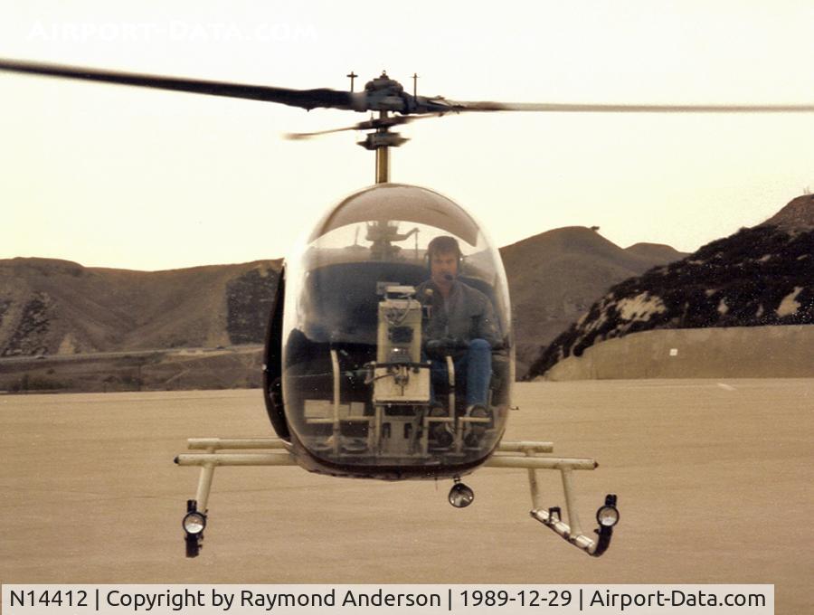 N14412, Bell 47D-1 C/N 996, Prado Dam - Corona