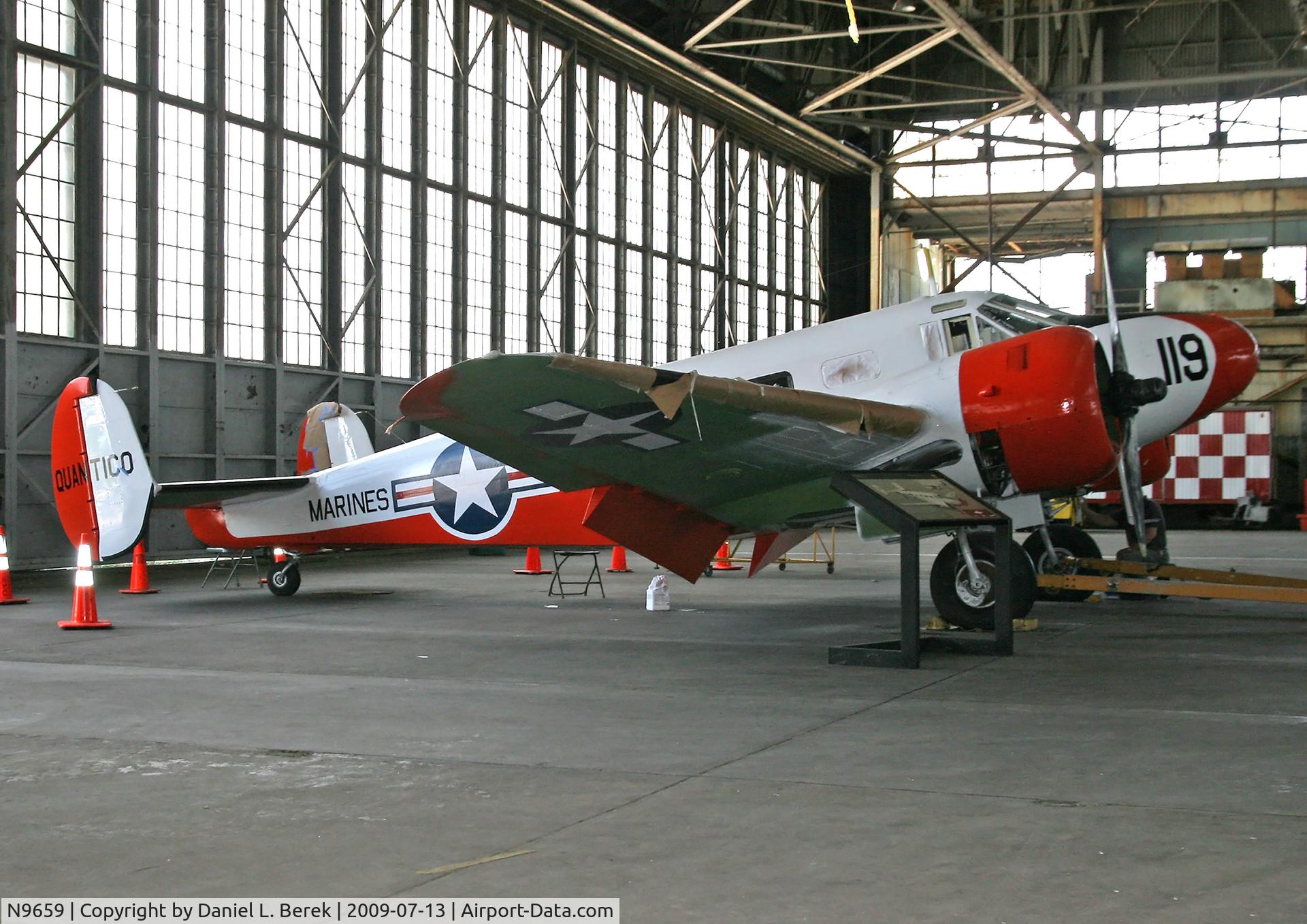 N9659, 1944 Beech UC-45J Expeditor C/N 90536, The dedicated voluneers at the Historic Aircraft Restoration Project are painstakingly bringing this aircraft to her former glory.