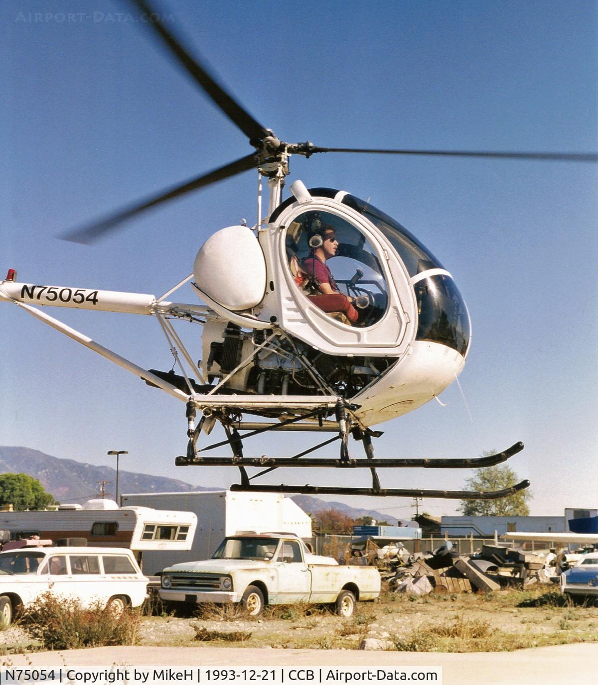 N75054, 1987 Hughes 269C C/N S1283, Me at the Yehnert Helicopter shop