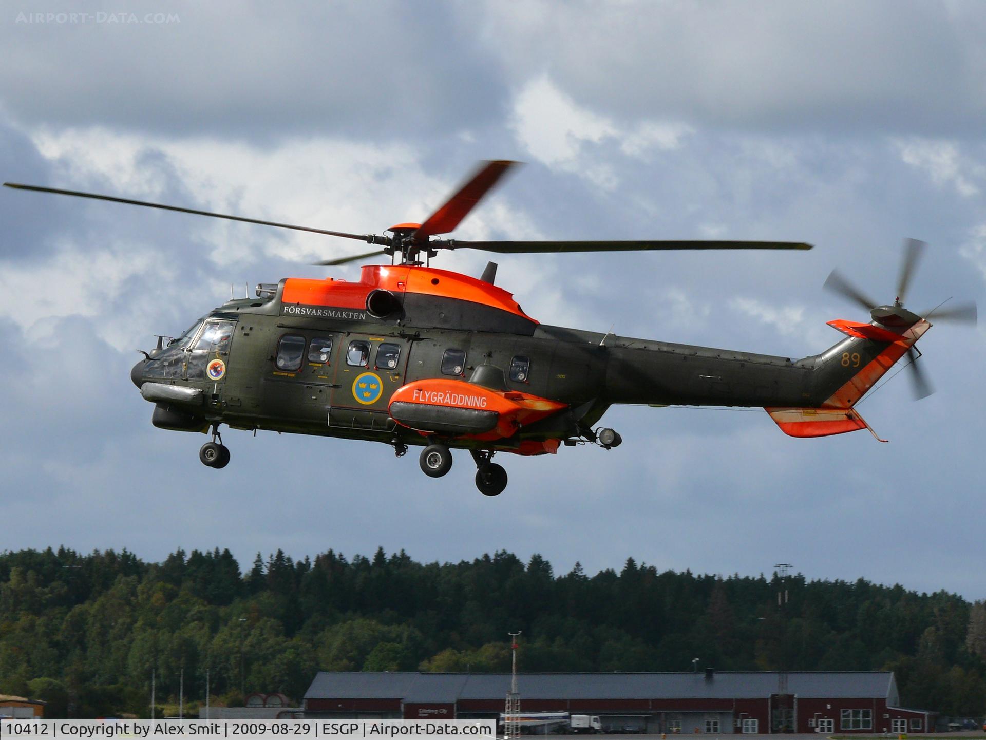 10412, Aérospatiale Hkp.10 Super Puma (AS-332M1) C/N 2412, Aerospatiale HKP10A Super Puma 10412/98 Swedish Air Force Flygräddning