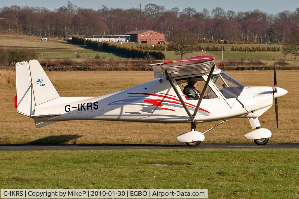 G-IKRS, 2001 Comco Ikarus C42 FB UK C/N PFA 322-13719, Appropriate registration on this C42.