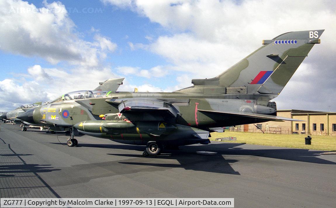 ZG777, 1992 Panavia Tornado GR.1 C/N 909/BS188/2732, Panavia Tornado GR1. Flown at RAF Leuchars' Battle of Britain Air Show in 1997 by RAF No 14 Sqn based at Bruggen.