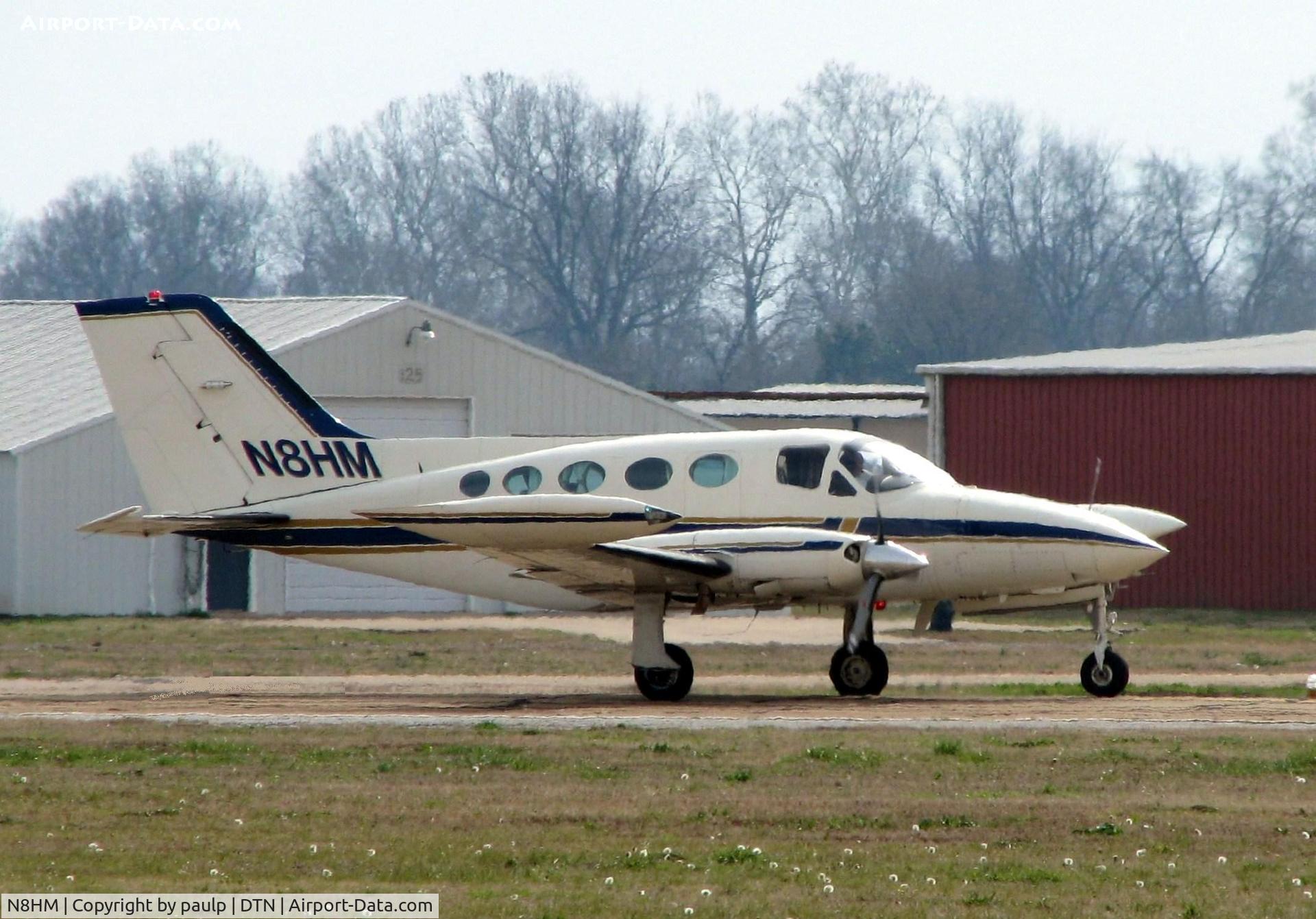 N8HM, 1975 Cessna 414 Chancellor C/N 414-0620, At Downtown Shreveport.