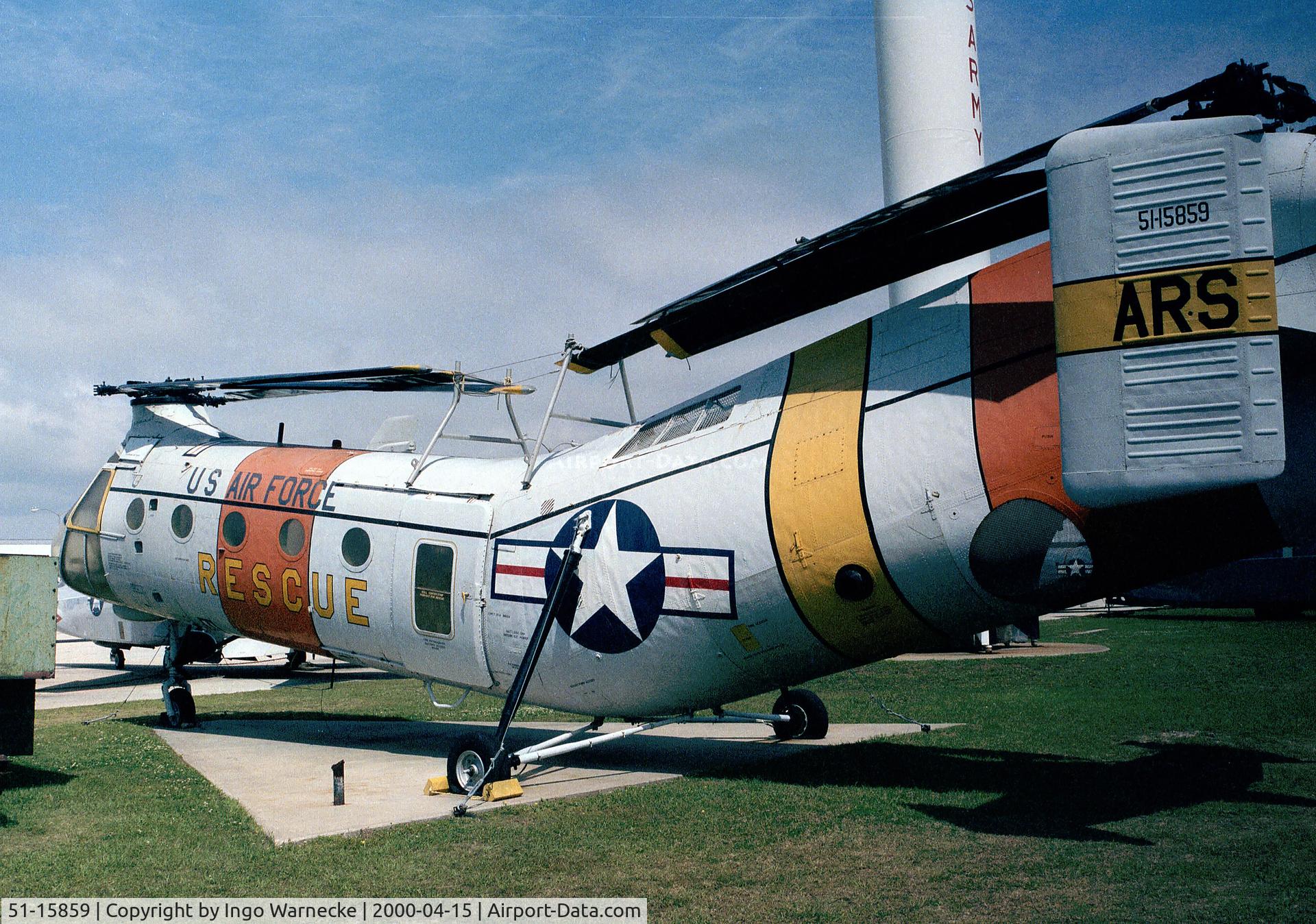 51-15859, 1952 Piasecki CH-21B Workhorse C/N B.6, Piasecki (Vertol) CH-21B Workhorse/Shawnee of the USAF ARS at the Battleship Memorial Park, Mobile AL