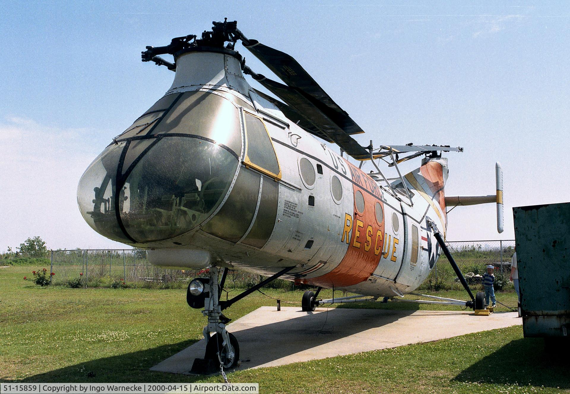 51-15859, 1952 Piasecki CH-21B Workhorse C/N B.6, Piasecki (Vertol) CH-21B Workhorse/Shawnee of the USAF ARS at the Battleship Memorial Park, Mobile AL