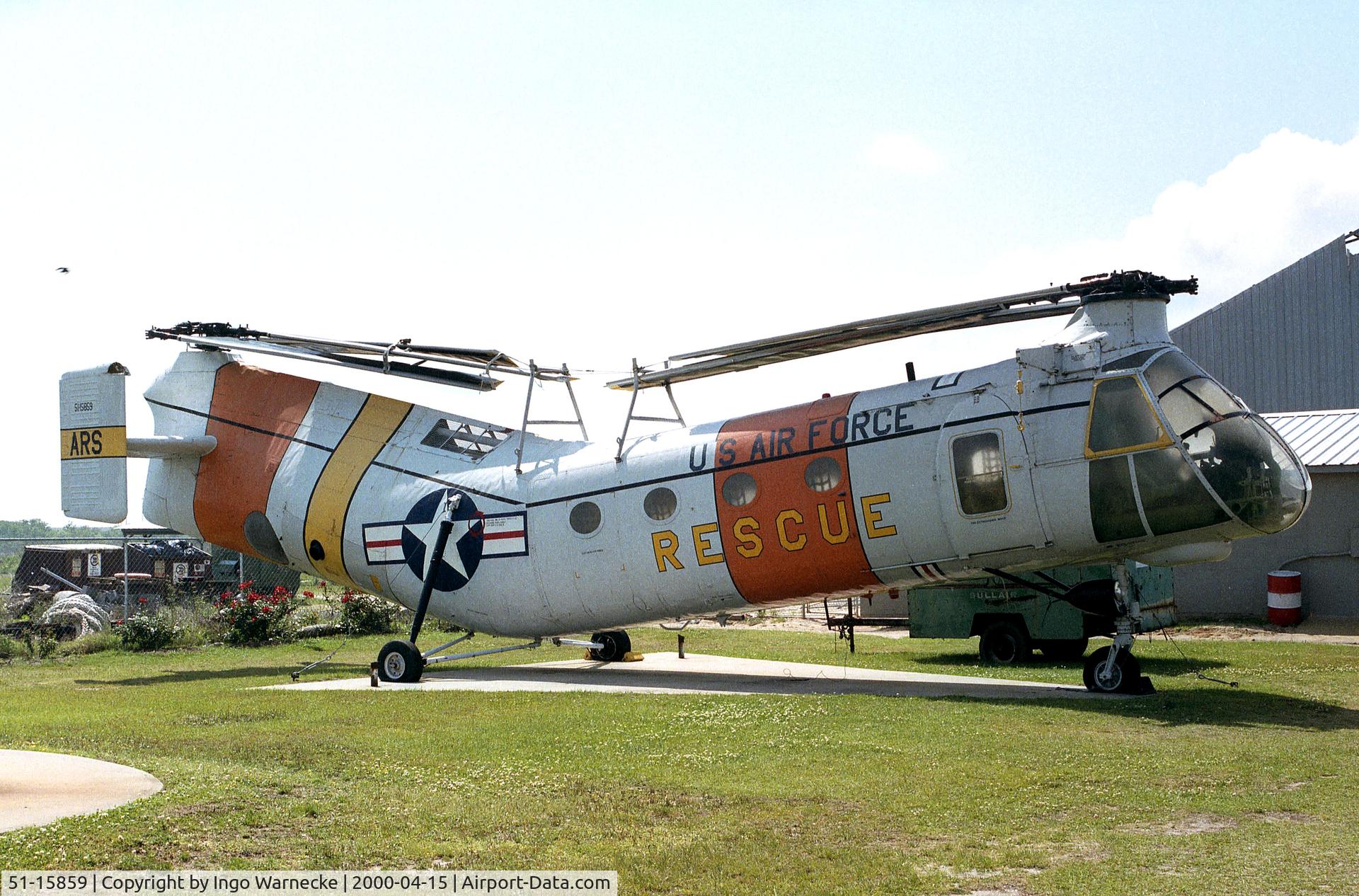 51-15859, 1952 Piasecki CH-21B Workhorse C/N B.6, Piasecki (Vertol) CH-21B Workhorse/Shawnee of the USAF ARS at the Battleship Memorial Park, Mobile AL