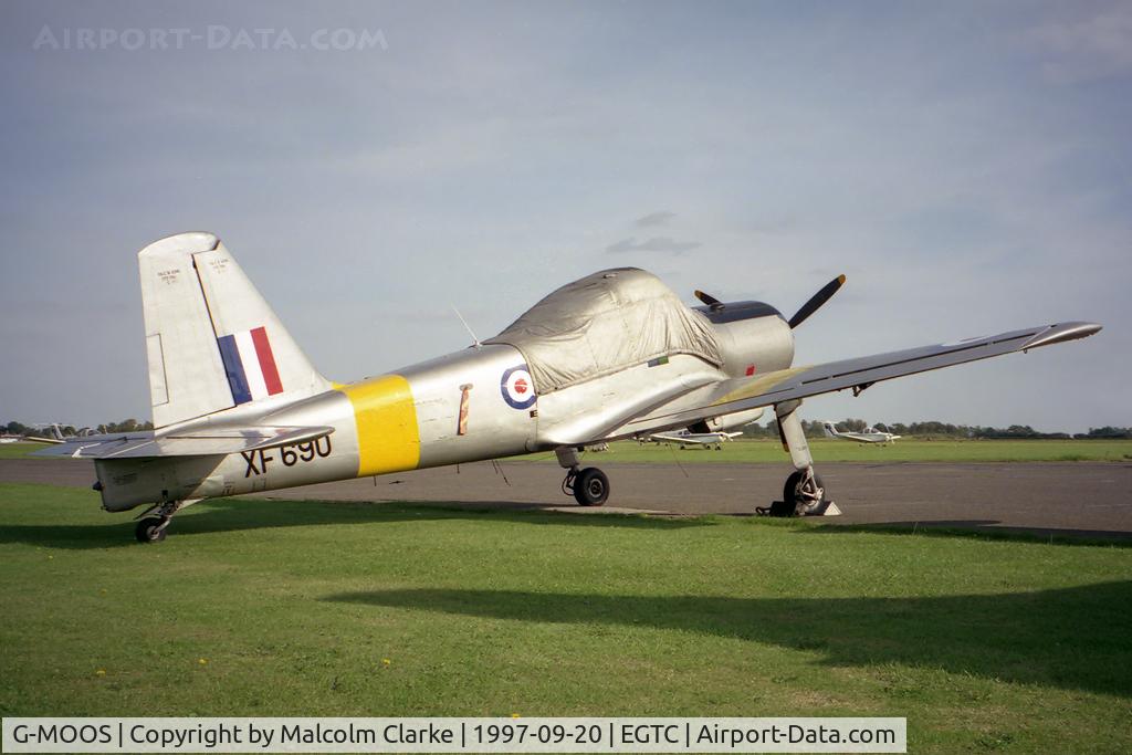 G-MOOS, 1955 Percival P-56 Provost T.1 C/N PAC/F/335, Percival P-56 Provost T1 at Cranfield in 1997.