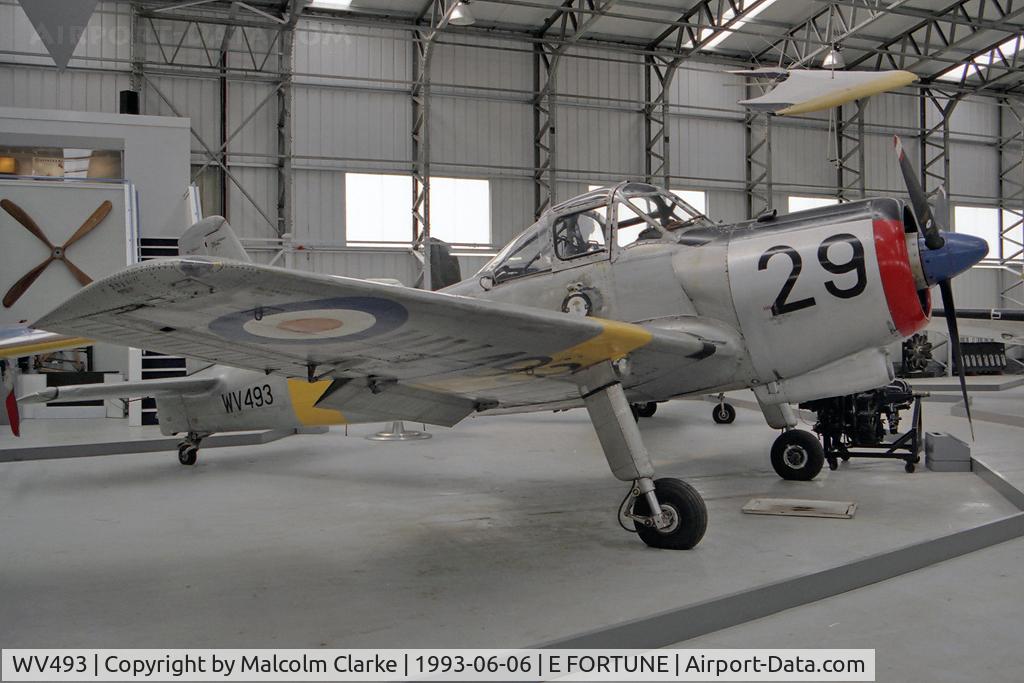 WV493, 1953 Percival P-56 Provost T.1 C/N PAC/56/056, Percival P-56 Provost T1 at The Museum of Flight, East Fortune in 1993.