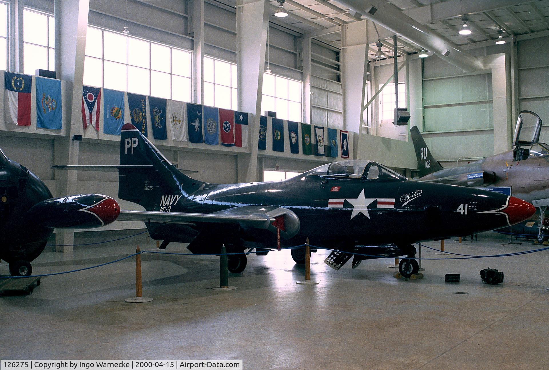 126275, 1950 Grumman F9F-5P Panther C/N Not found 126275, Grumman F9F-5P Panther of the USN at the Battleship Memorial Park, Mobile AL