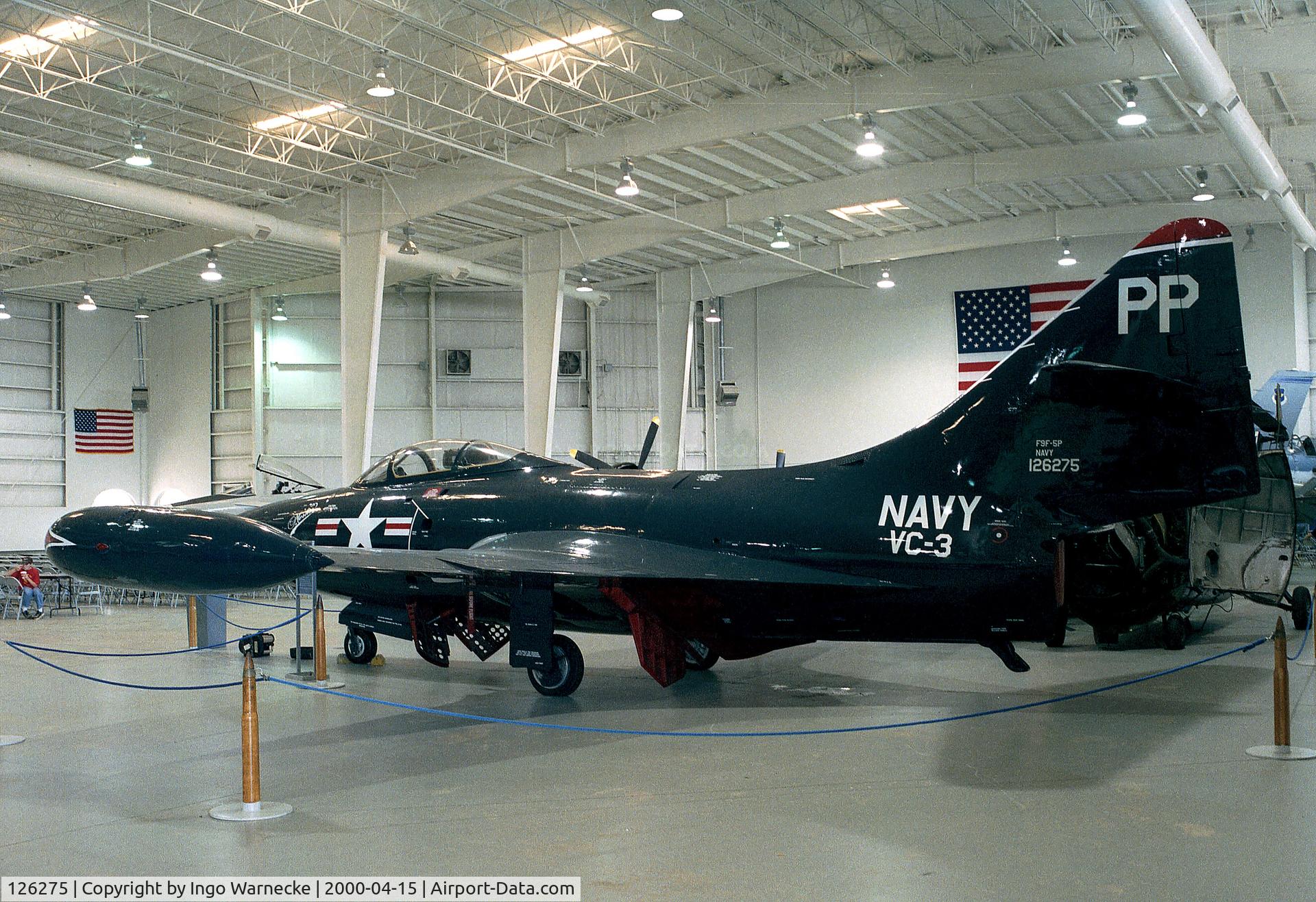 126275, 1950 Grumman F9F-5P Panther C/N Not found 126275, Grumman F9F-5P Panther of the USN at the Battleship Memorial Park, Mobile AL