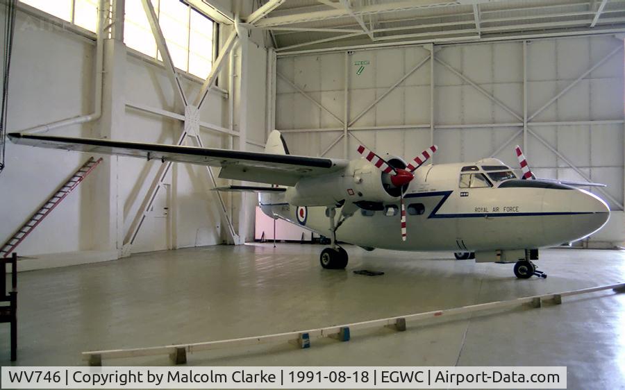WV746, Hunting Percival P-66 Pembroke C1 C/N PAC/66/53, Percival P-66 Pembroke C1 at The Aerospace Museum, RAF Cosford in 1991.