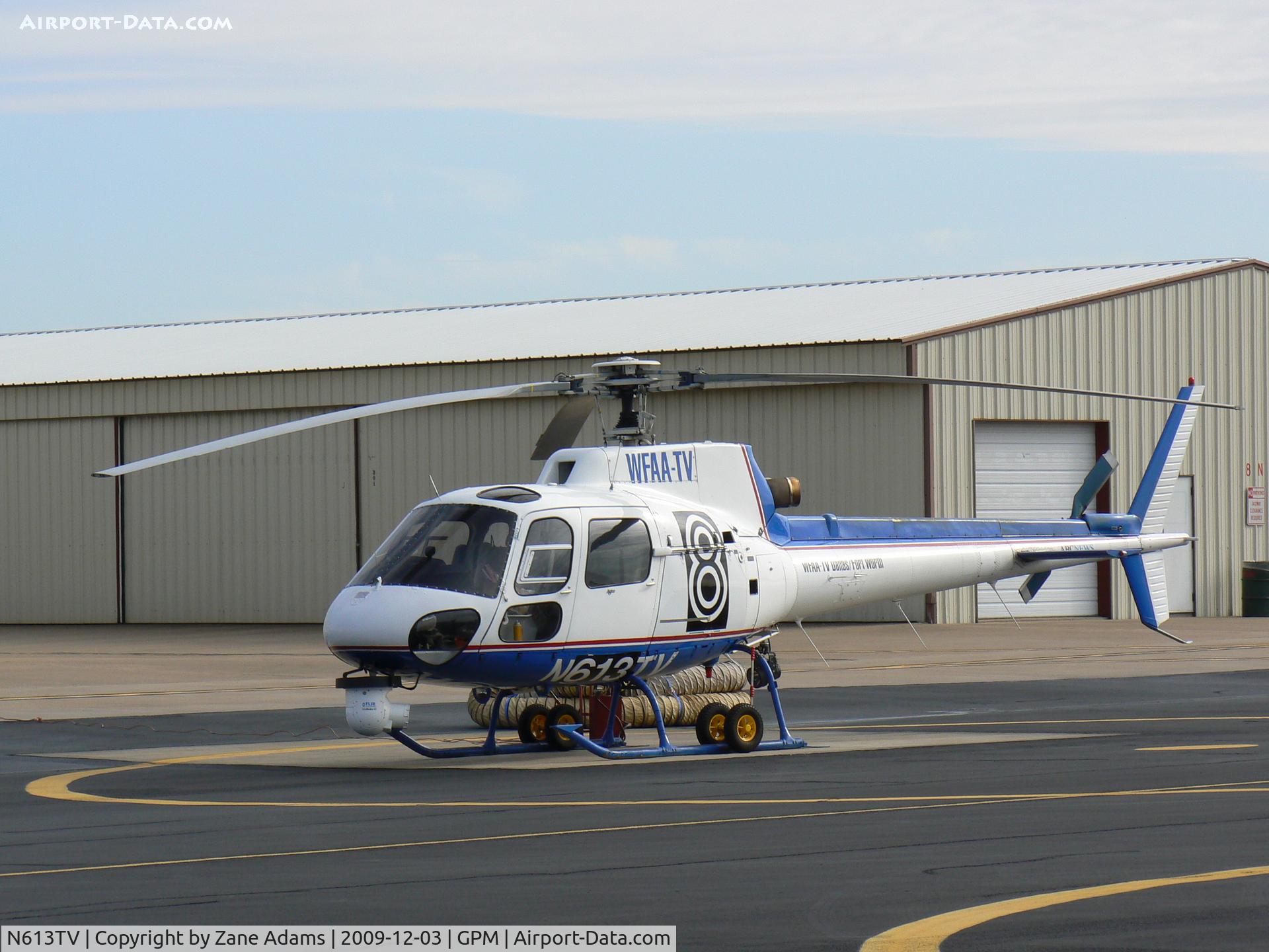 N613TV, 2007 Eurocopter AS-350B-2 Ecureuil Ecureuil C/N 4291, Former ABC Channel 8 WFAA news helicopter. Swapped numbers with N8TV - confused?