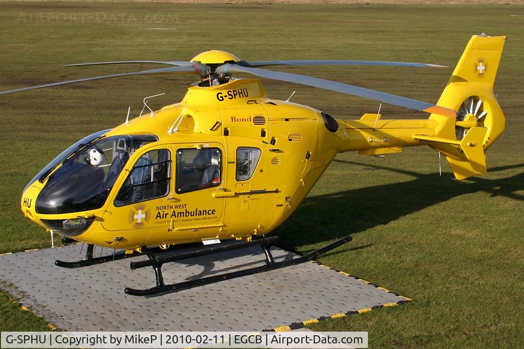 G-SPHU, 2002 Eurocopter EC-135T-2 C/N 0245, Waiting for the next tasking.