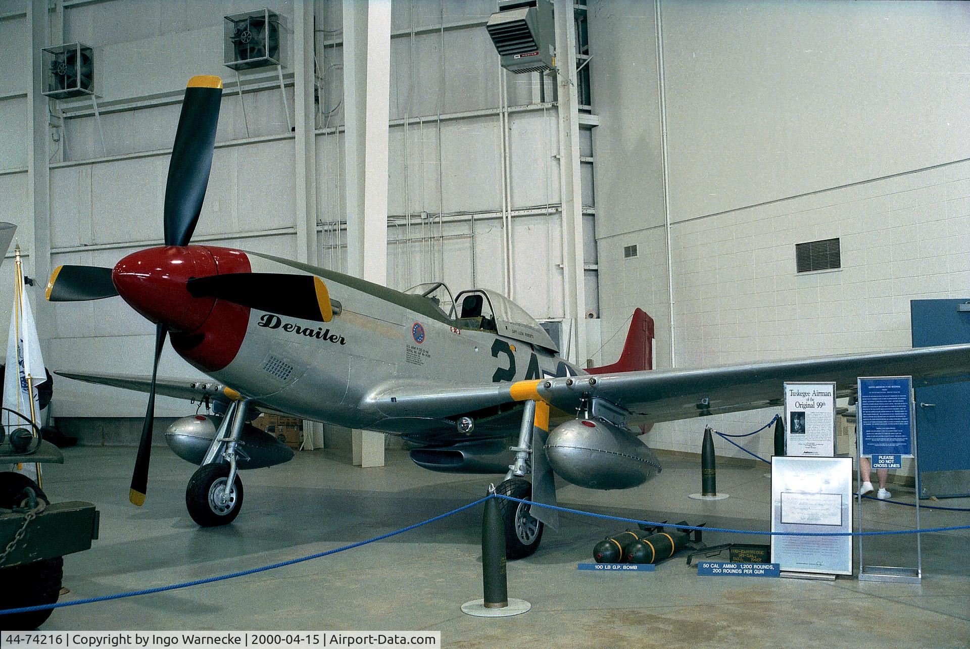 44-74216, 1944 North American P-51D-25-NA Mustang C/N 122-40756, North American P-51D Mustang at the Battleship Memorial Park, Mobile AL